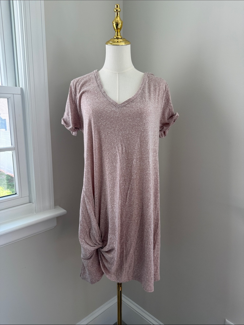Z Supply V-Neck Knot Hem Mini Dress